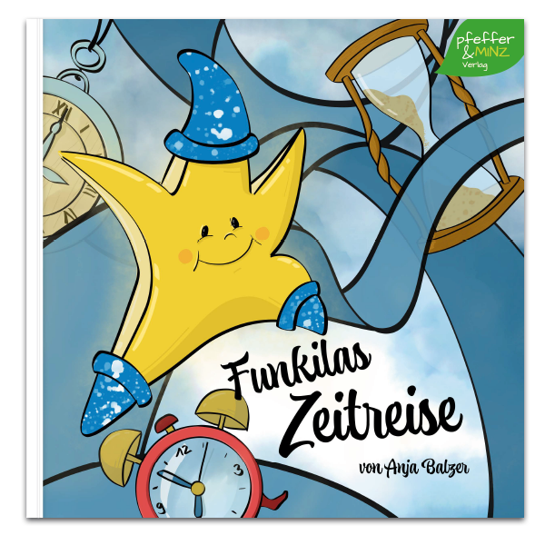 Mockup Cover Kinderbuch - Funkilas Zeitreise von Anja Balzer